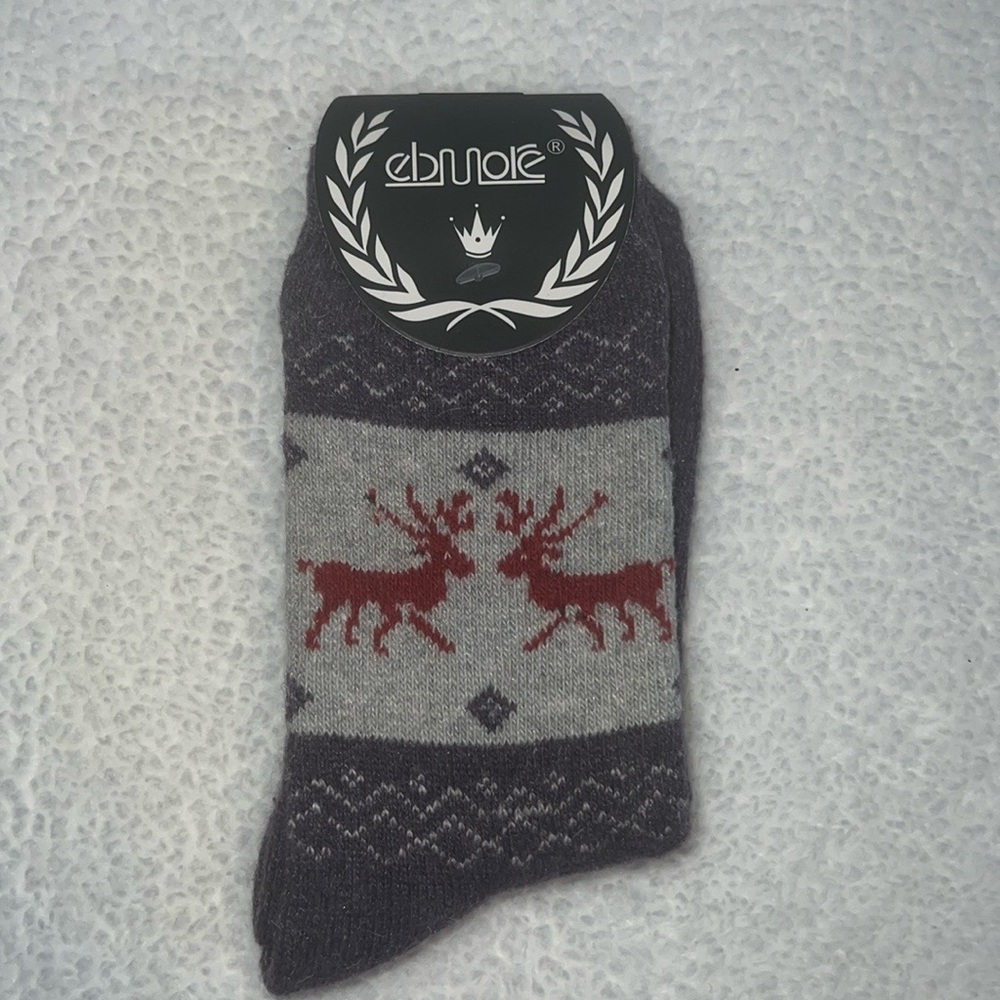Ebmore Wool/Cotton/Polyester socks .NWT. Purple, Red&Grey . Women’s size…